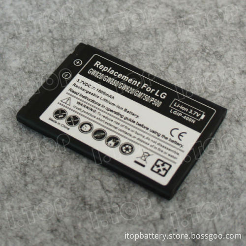 For LG GW820 /GW880 / GW620 / GM750 / GP750 / P500 / MS690 Battery 1500mAh IP-400N Battery